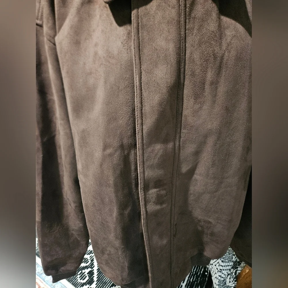 Vintage Reportage R.G.A. Italy Faux Suede Jacket – Brown. XXL